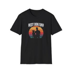 Best Dog Dad Unisex Softstyle T-Shirt - Perfect Gift for Pet Lovers