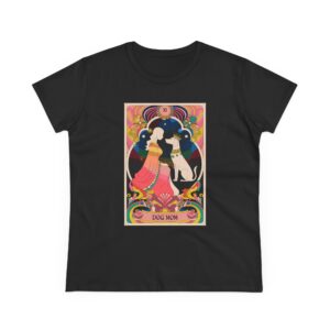 Tarot Dog Mom Midweight Cotton Tee - Stylish Tee for Pet Lovers