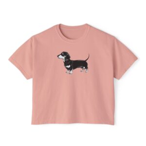 Cute Dachshund Women's Boxy Tee - Casual Pet Lover Shirt