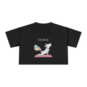 Yoga Dog Women's Crop Tee - Cute Pet Lover Top for Dog Owners